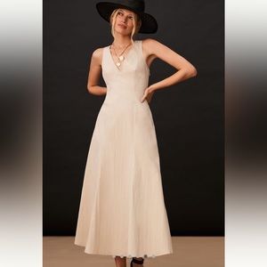 By Anthropologie sleeveless v-neck a-line dress
